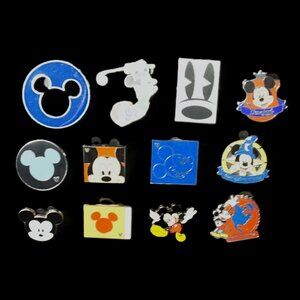 Disney Pin Trading 12 Pin Lot Featuring Mickey Mouse (020)